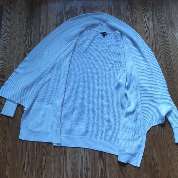 Express white knit cardigan with pockets - Picture 2 of 3